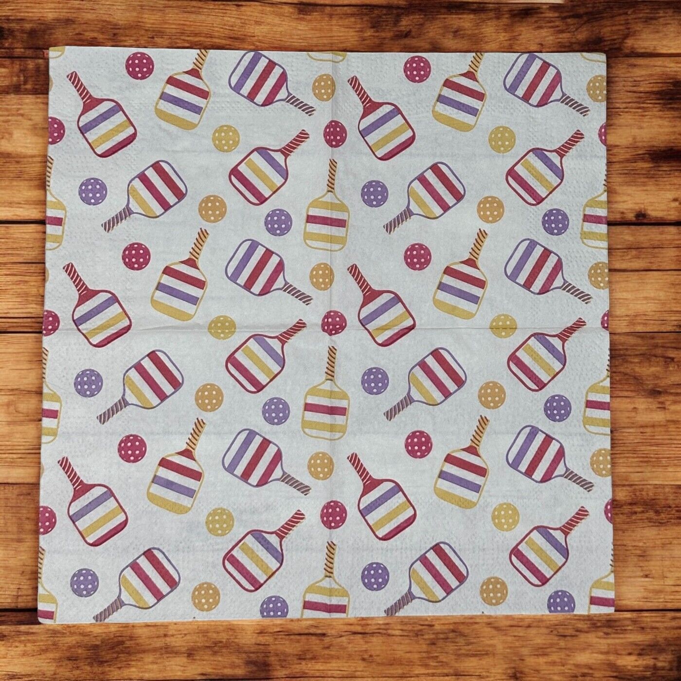 Decoupage Napkins Tommy Bahama  Pickleball Paddles Balls Paper Crafts Cocktail