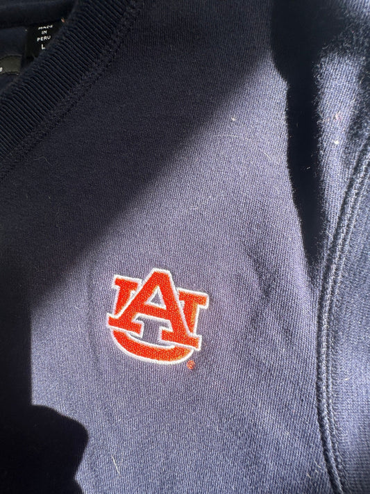 Auburn Tigers Ashworth Sweater Vest Golf Pullover Embroidered Cotton Men’s L