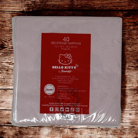 Servilletas de papel para cóctel Hello Kitty Fall Sweetest Apple Orchard Pink, 40 unidades