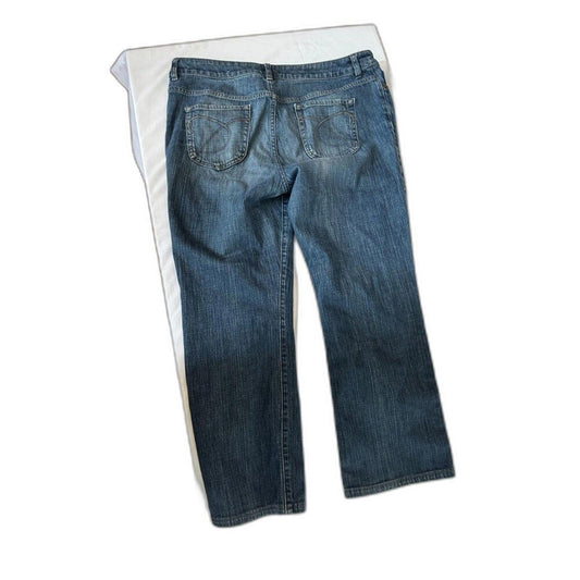 Chico’s Platinum Jeans Size 2.5 (14 L) Short Medium Petite Straight Leg