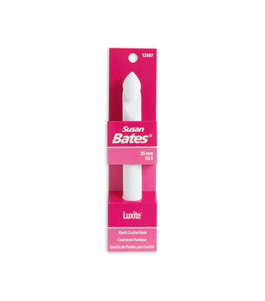 Susan Bates Luxite Bulky Plastic Crochet Hook 8"-Size X/25mm