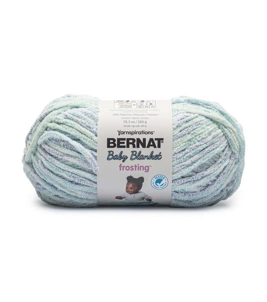 Bernat Baby Blanket Frosting Yarn-Seaside Size 6 Super Bulky Polyester 10.5 oz
