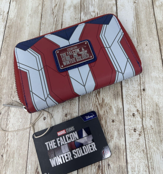 Loungefly Marvel Captain America Zip Around Wallet Falcon and the Winter Soldier