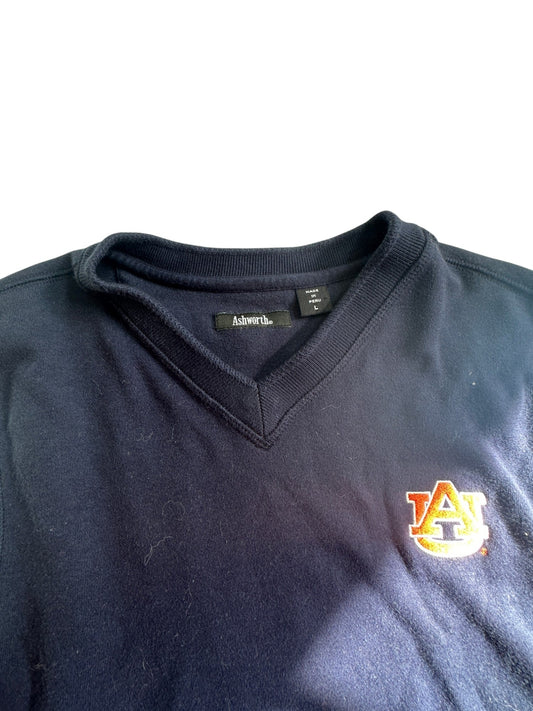 Auburn Tigers Ashworth Sweater Vest Golf Pullover Embroidered Cotton Men’s L