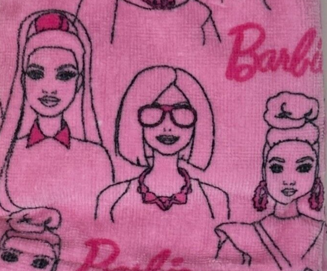 Toallas de mano rosas para niñas Barbie