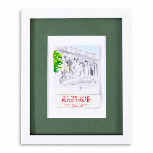 NY Public Library Matchbook Art Print