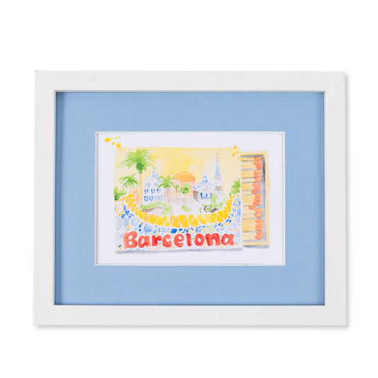 Barcelona Matchbook Art Print