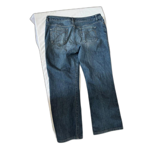 Chico’s Platinum Jeans Size 2.5 (14 L) Short Medium Petite Straight Leg