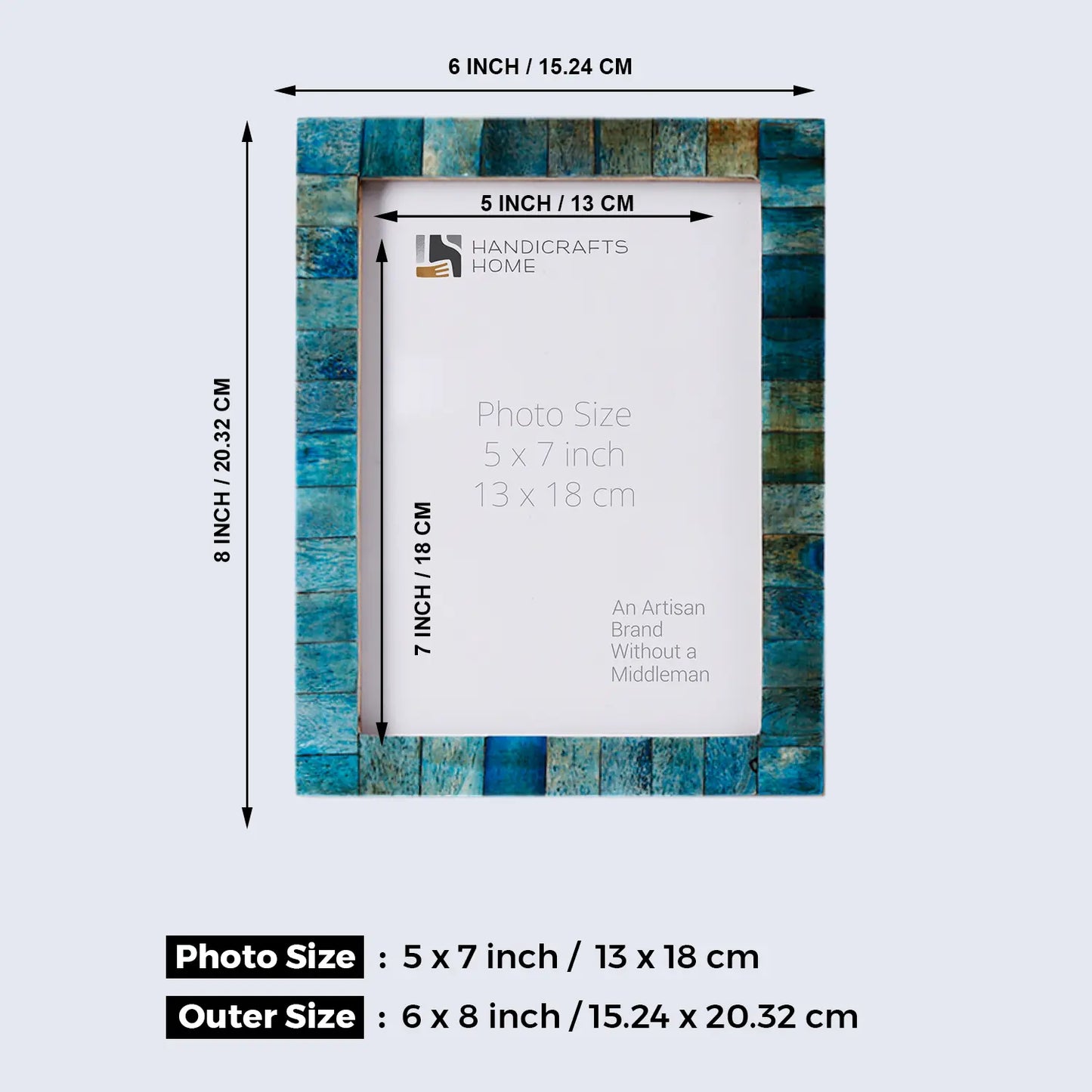 5x7 Picture Frames Combo Pack of 3- Oceanic Collection