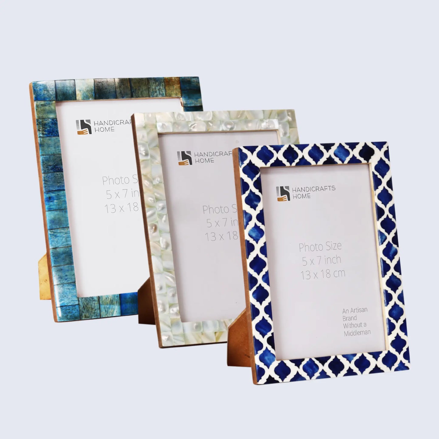 5x7 Picture Frames Combo Pack of 3- Oceanic Collection