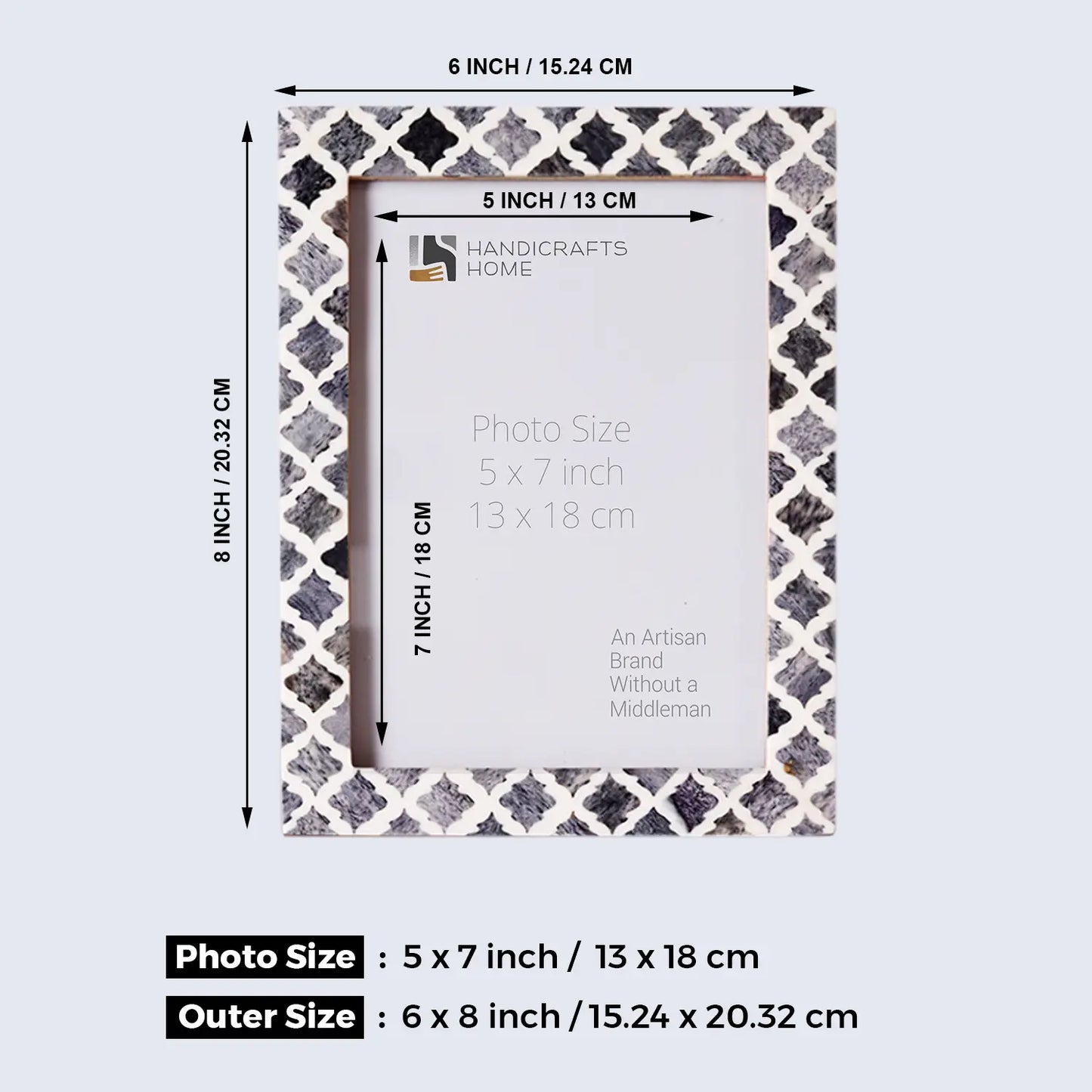 5x7 Picture Frames Combo Pack of 3- Winter Collection