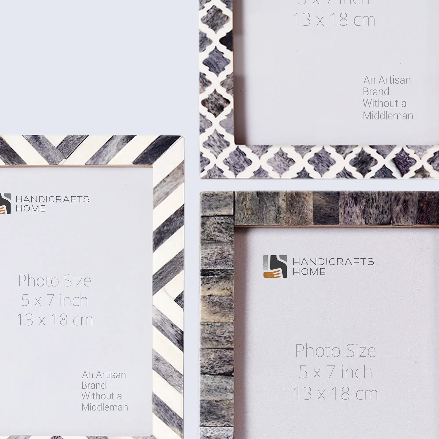5x7 Picture Frames Combo Pack of 3- Winter Collection