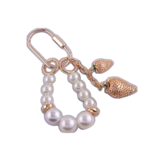Golden Strawberries Bag Charm