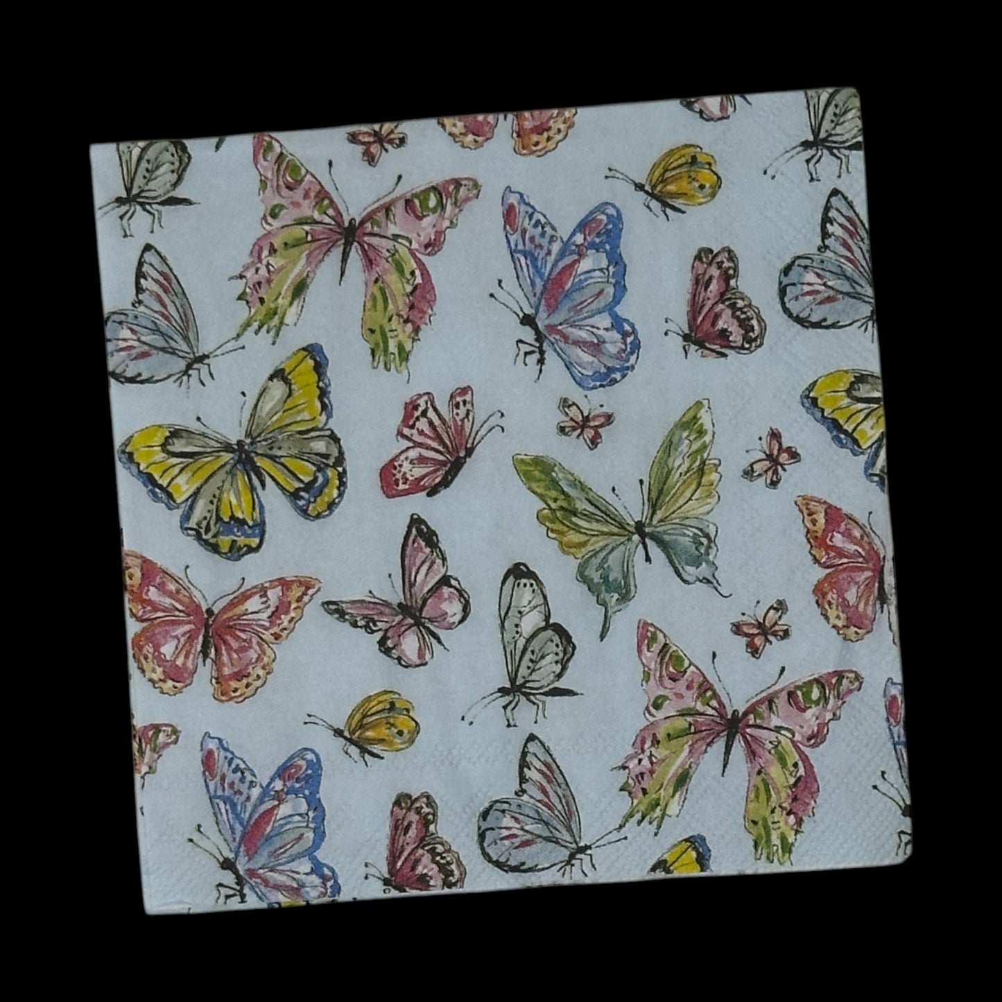 Butterfly Medley Decoupage Napkins – Colorful Cocktail Paper Napkins for Crafts, Junk Journaling, Scrapbooking & Mixed Media