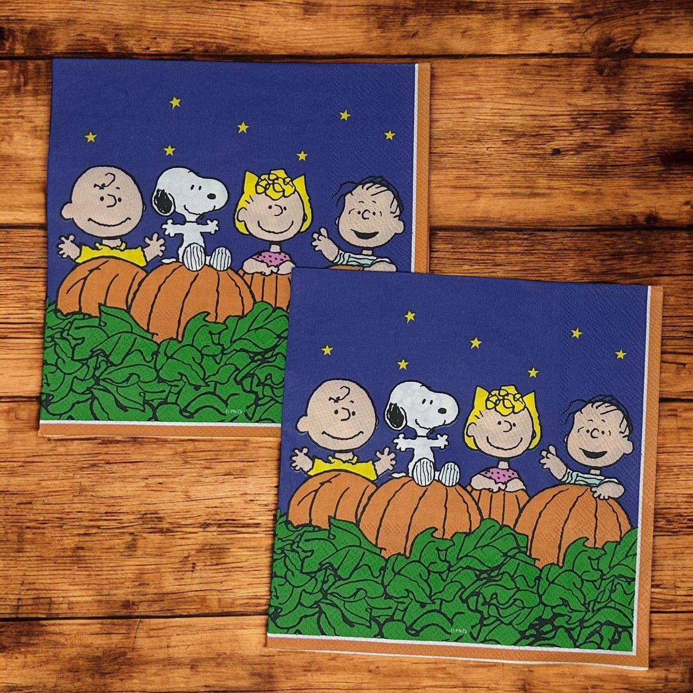 Great Pumpkin Charlie Brown Halloween Decoupage Napkins – Peanuts Luncheon Size Napkins with Snoopy, Linus & Lucy – Fall Crafting Supplies