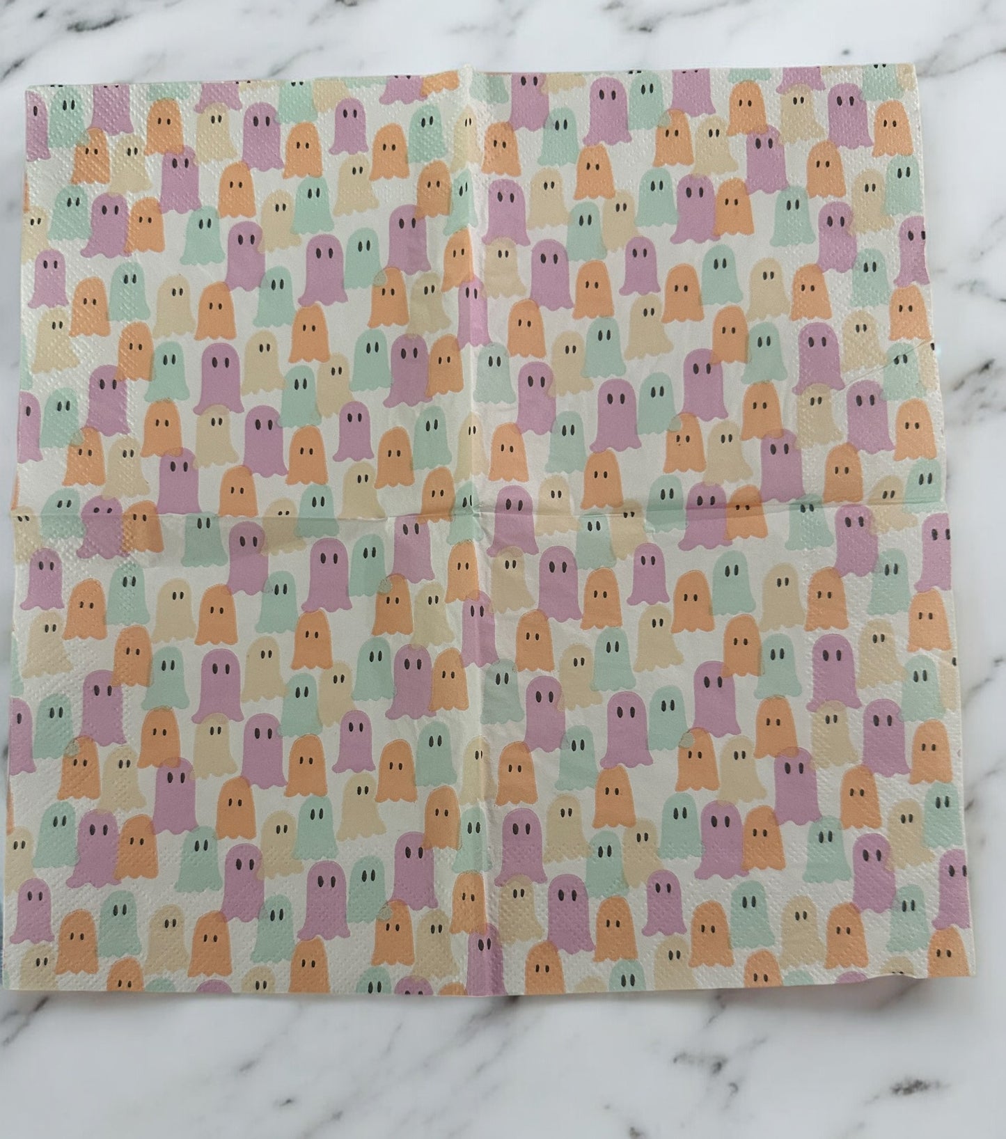 Decoupage Napkins Pastel Spooky Ghosts Fall Halloween Cocktail Paper Crafts