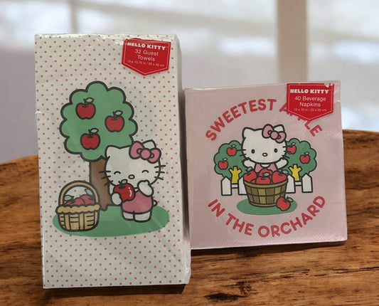 Paquete de servilletas de Hello Kitty Sweetest Apple Servilletas para cócteles e invitados de color rosa Orchard
