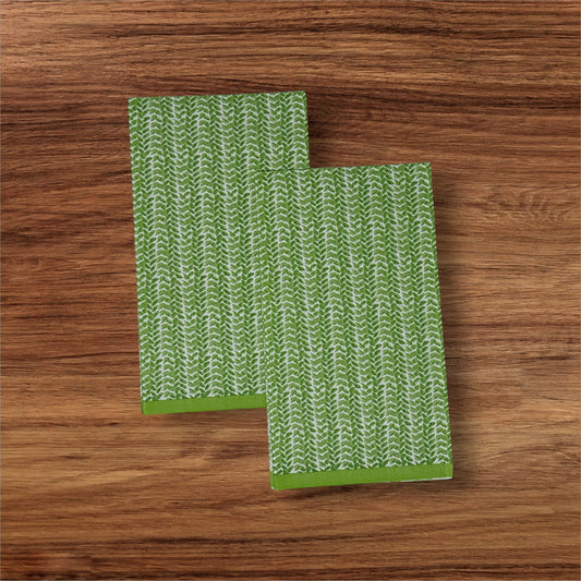 Servilletas con hojas verdes de primavera para decoupage Papel para invitados verde y blanco Manualidades
