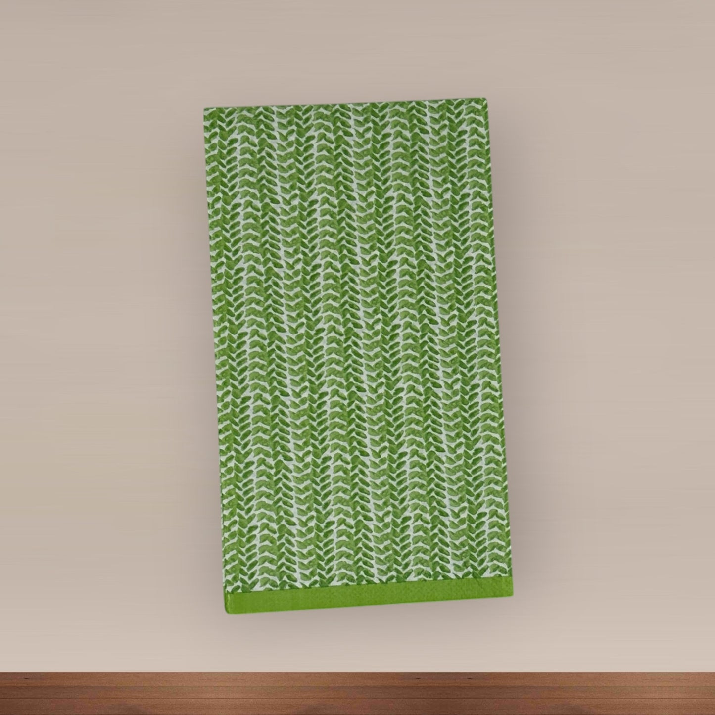 Servilletas con hojas verdes de primavera para decoupage Papel para invitados verde y blanco Manualidades