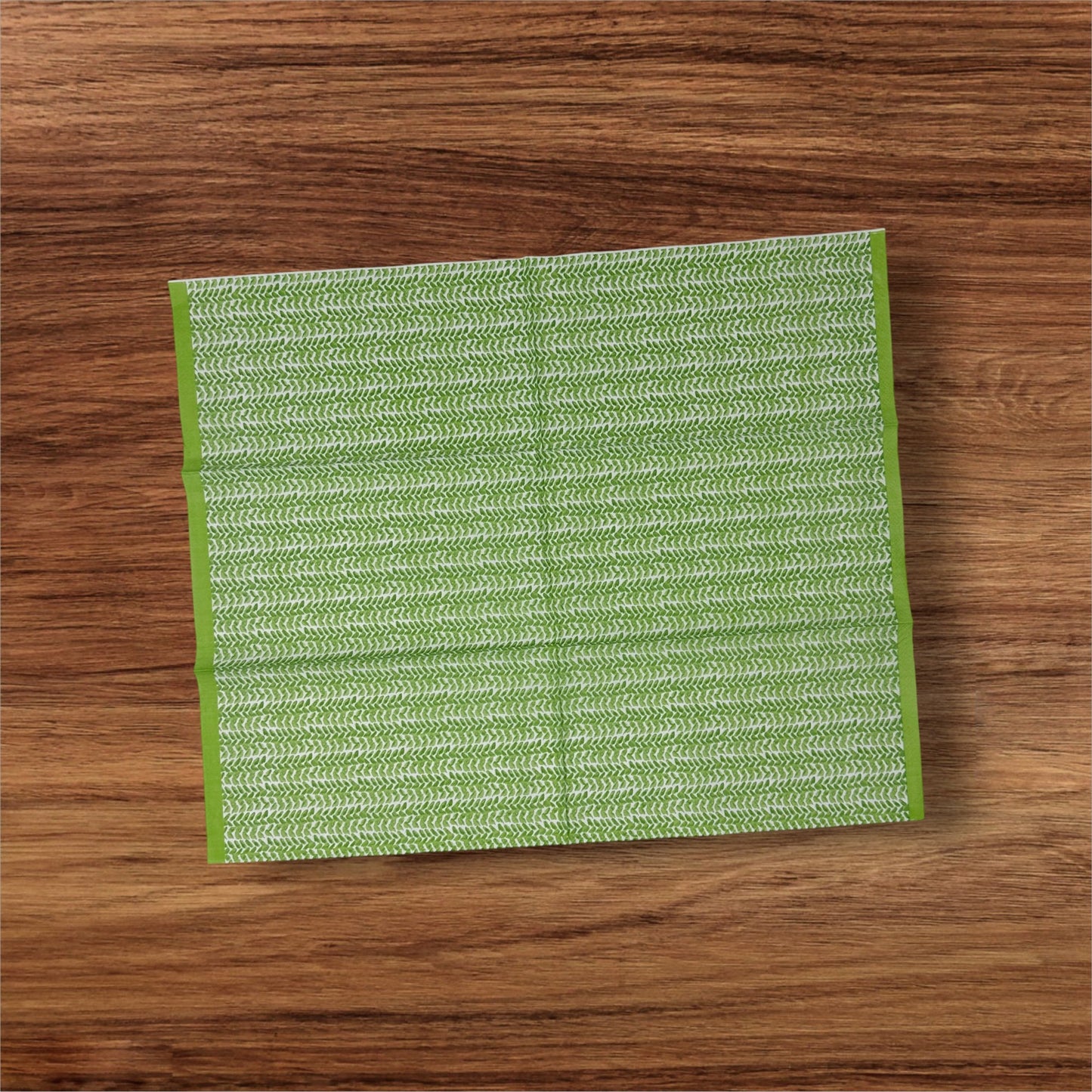 Servilletas con hojas verdes de primavera para decoupage Papel para invitados verde y blanco Manualidades