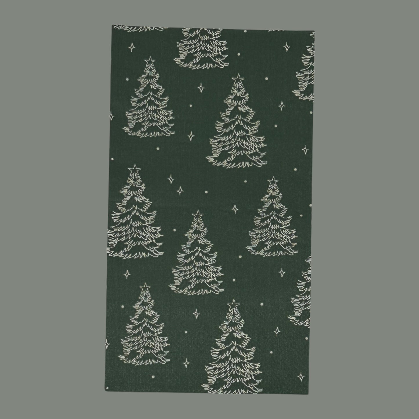 Decoupage Napkins Dark Evergreen Christmas Trees & Stars for Winter Paper Crafts, Holiday Decor, Scrapbooking Supplies