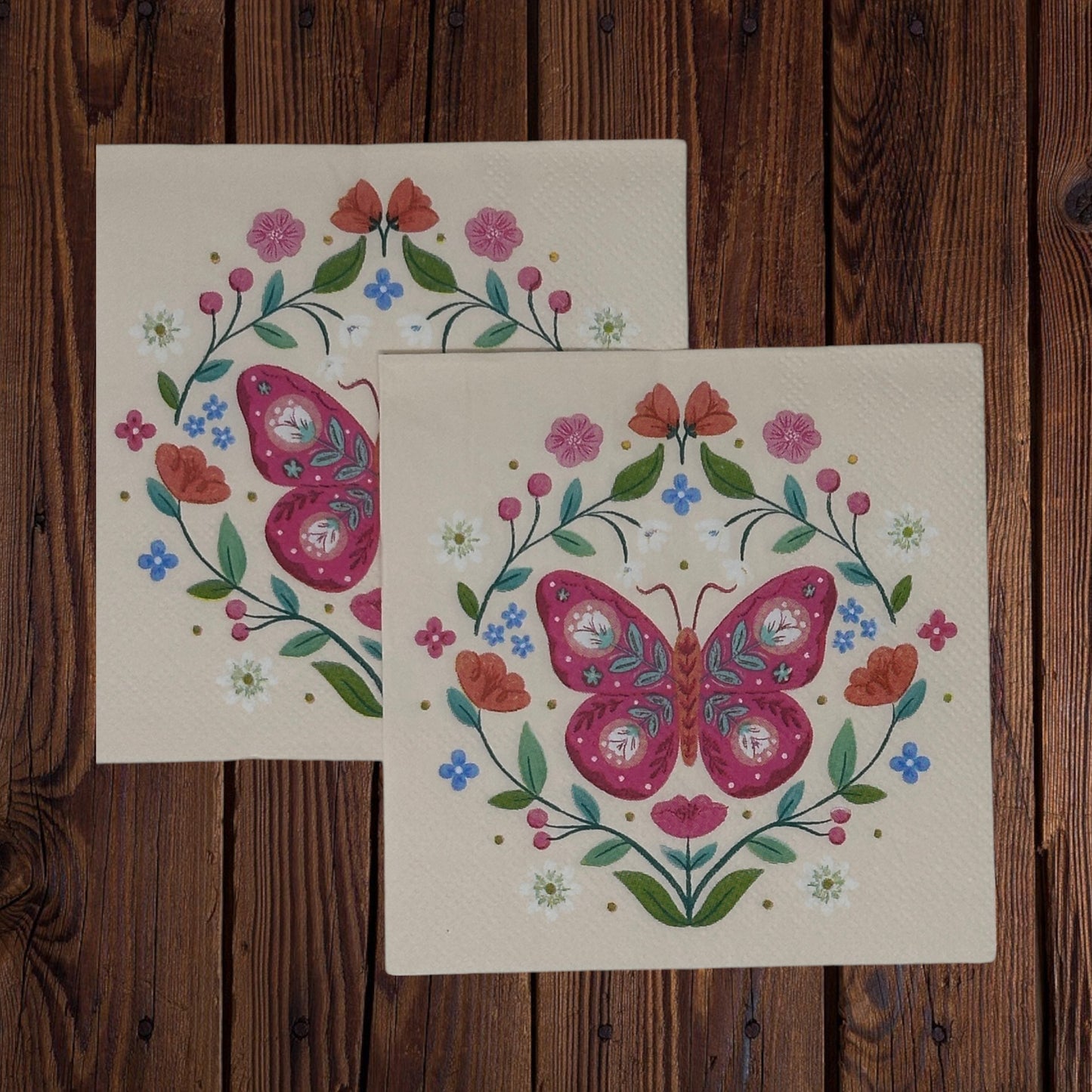 Cosecha de otoño Acción de Gracias Girasoles Bayas DOS servilletas de cóctel para decoupage