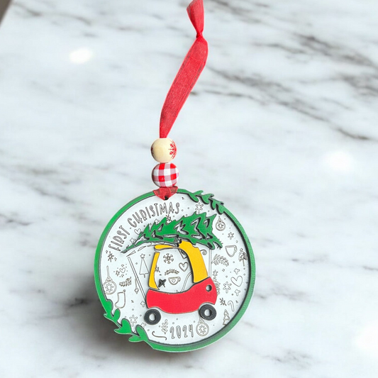 Baby's First Christmas Ornament - Little Coupe Keepsake | Holiday Decor & Gifts
