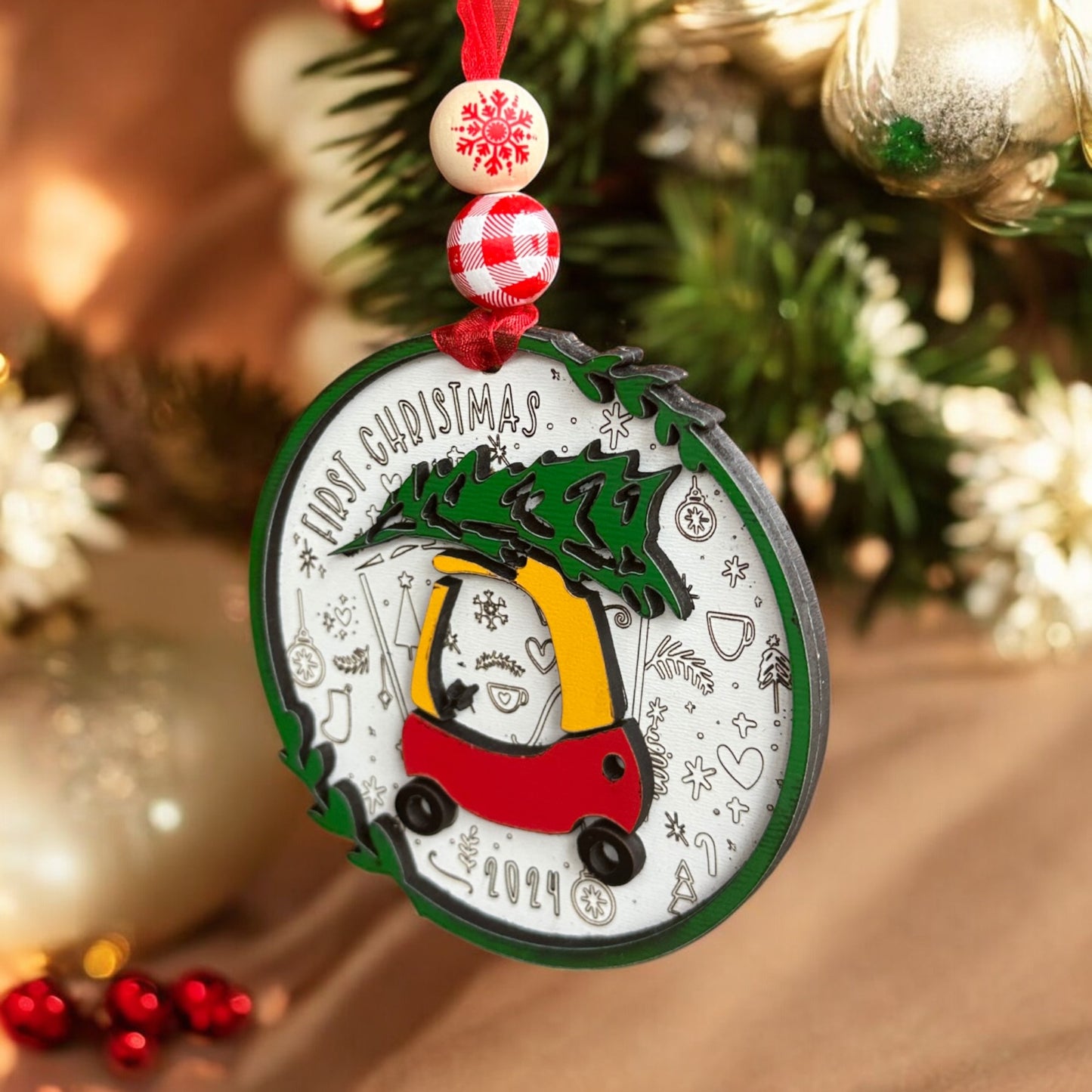 Baby's First Christmas Ornament - Little Coupe Keepsake | Holiday Decor & Gifts