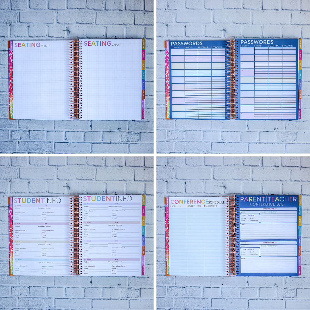Gimme Stripes - MULTICOLOR Teacher Planner by BERTEAU & Co.