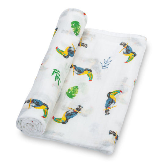 Toucan I Am Baby Muslin Swaddle Blanket
