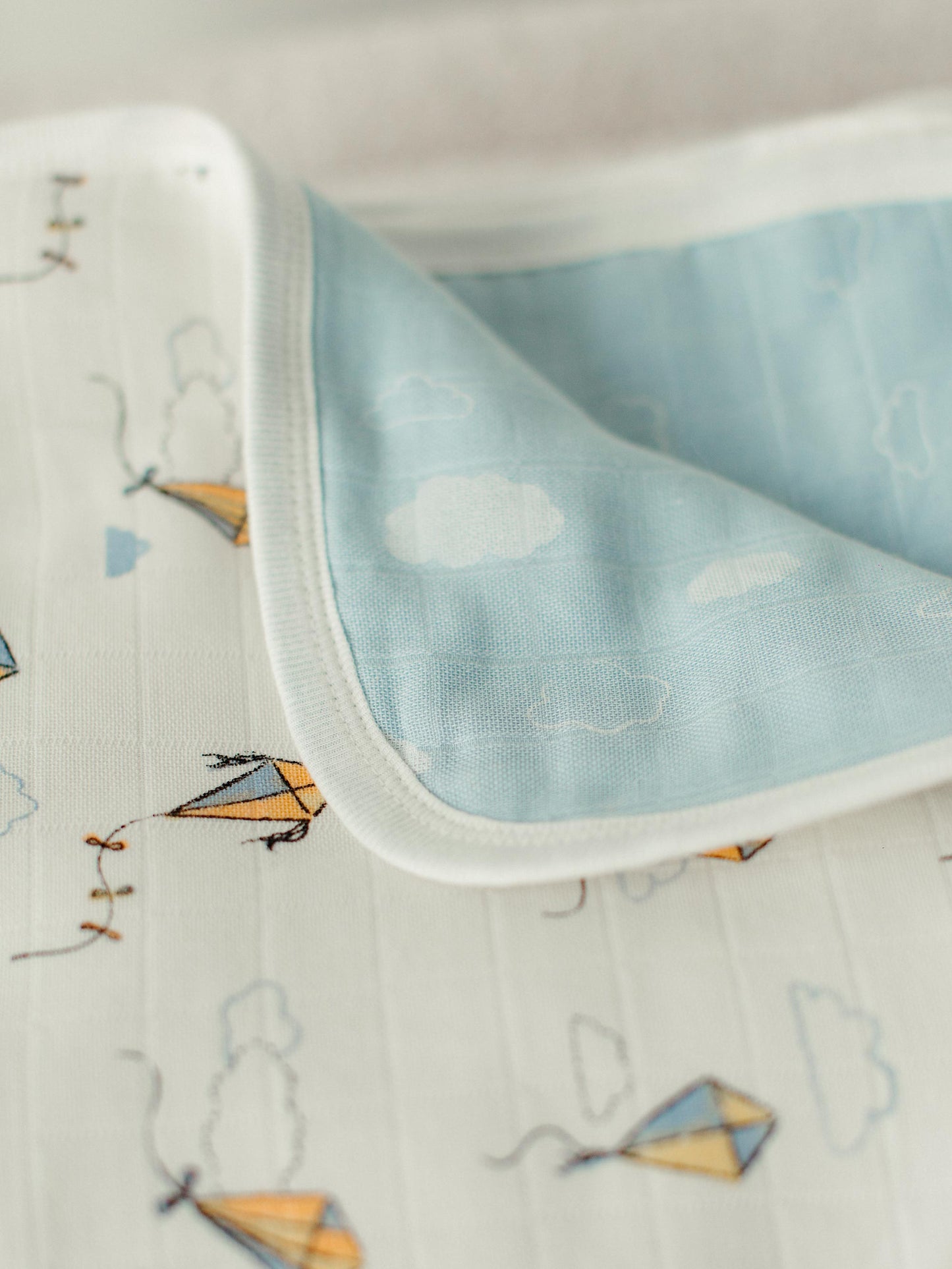 Muslin Blanket - Kites/Clouds