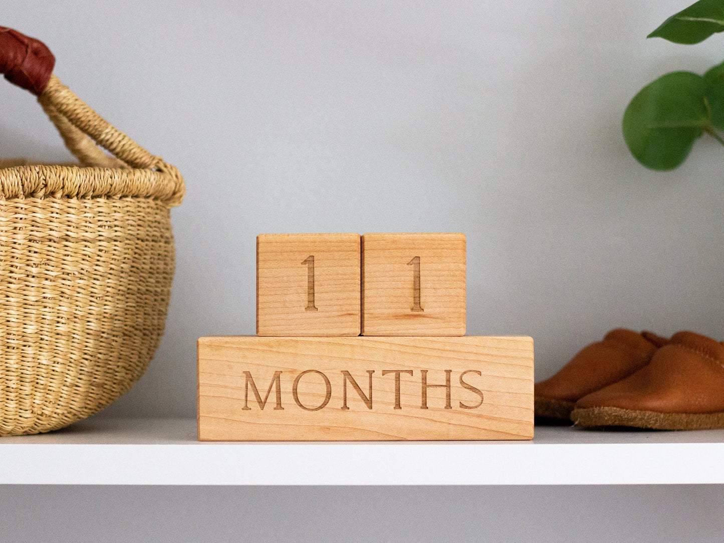 Modern Wooden Milestone Blocks