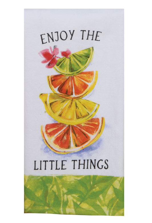 Zesty Lemons Enjoy the little things Kitchen Towel