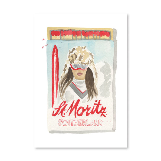 St. Moritz Matchbook Art Print