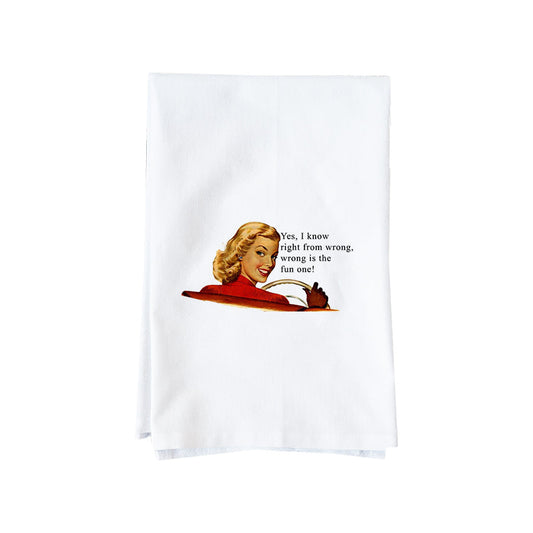 Right From Wrong Kitchen Towel