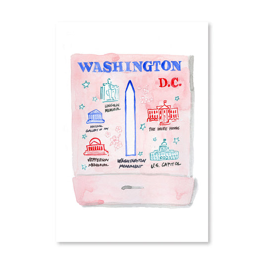 Washington D.C. Matchbook Art Print