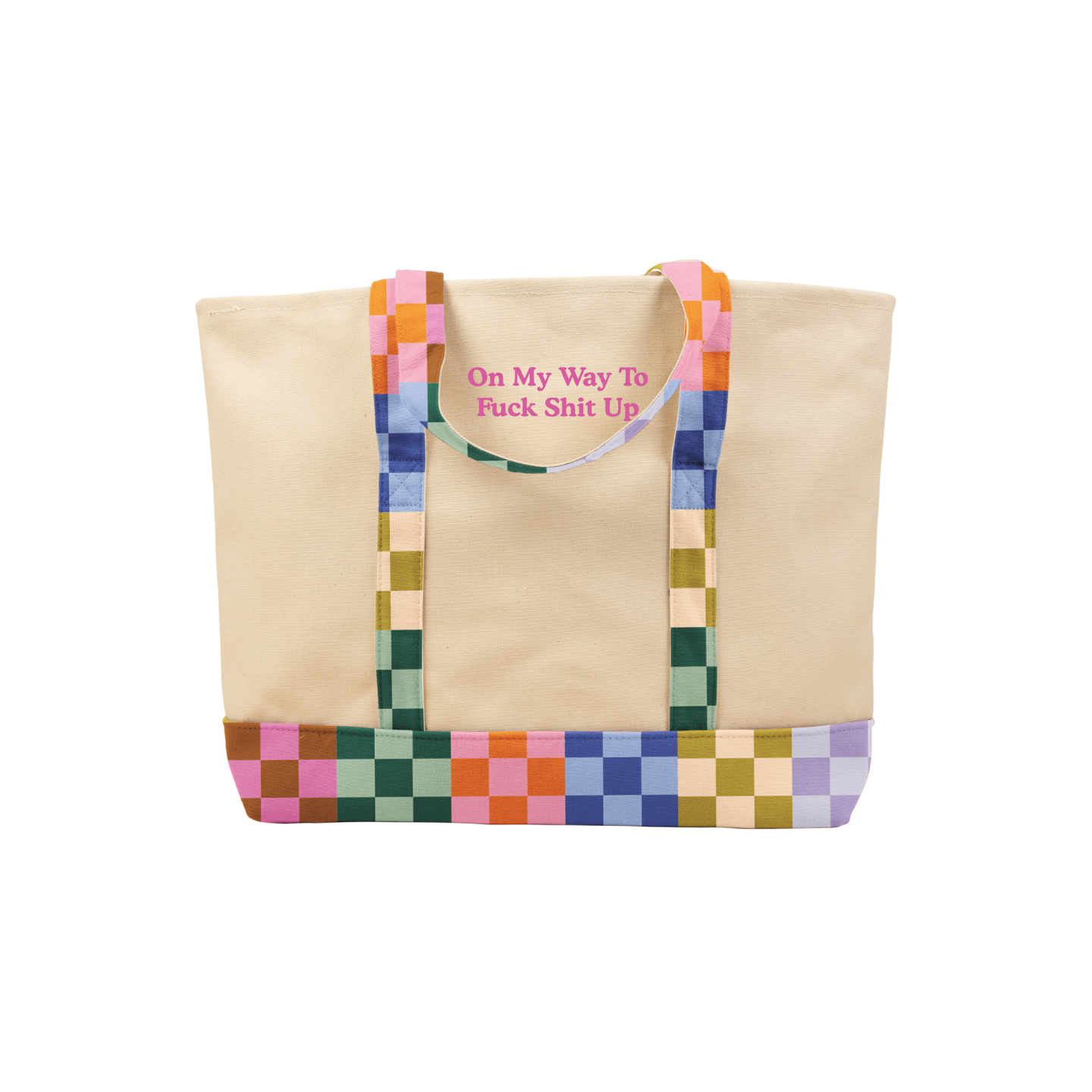 Bold Checker Large Classic Tote