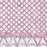 Botanical Cane Pink Guest Decoupage Napkins – 8.5” x 4.5” (Set of 2)