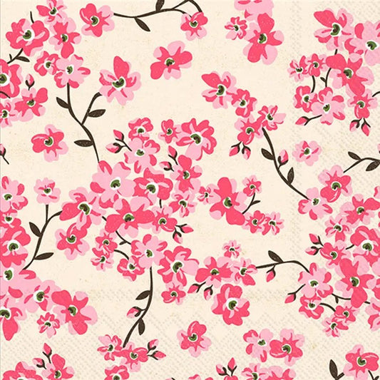 Cherry Blossom Luncheon Decoupage Napkins – 6.5” x 6.5” (Set of 2)