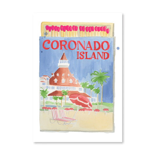 Coronado Island Matchbook Art Print
