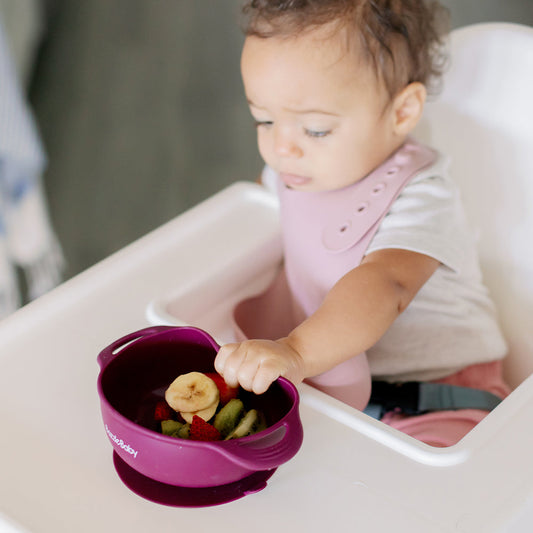 Foodie® Suction Bowls with Lid + Spoon 2-Pack: Assorted Colors