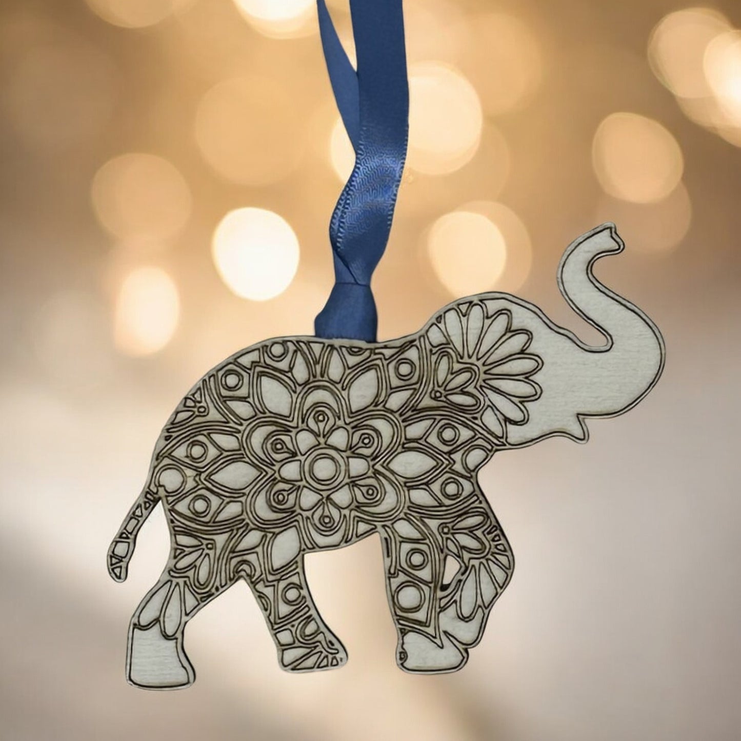 Sisterhood Best Friends Unbreakable Bond Mandala Elephant Ornament