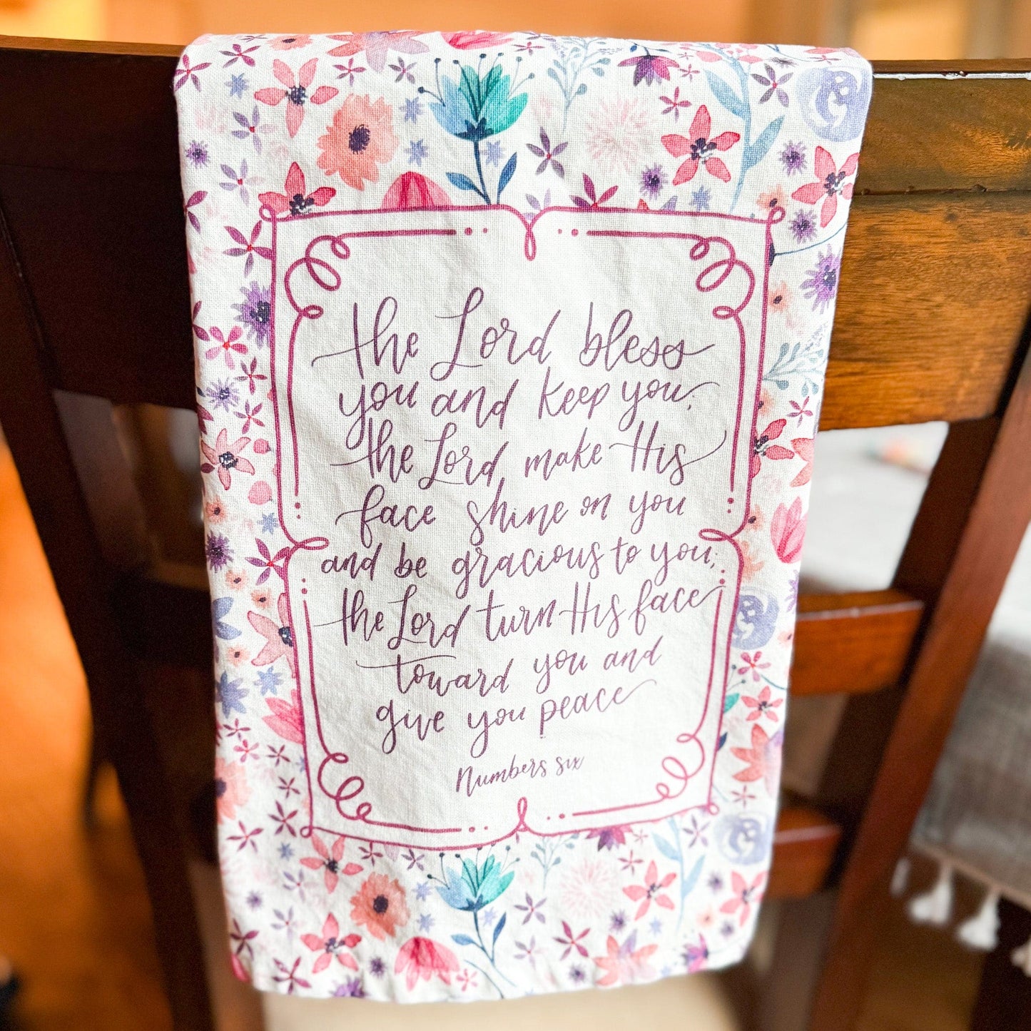 The Lord Bless You Tea Towel