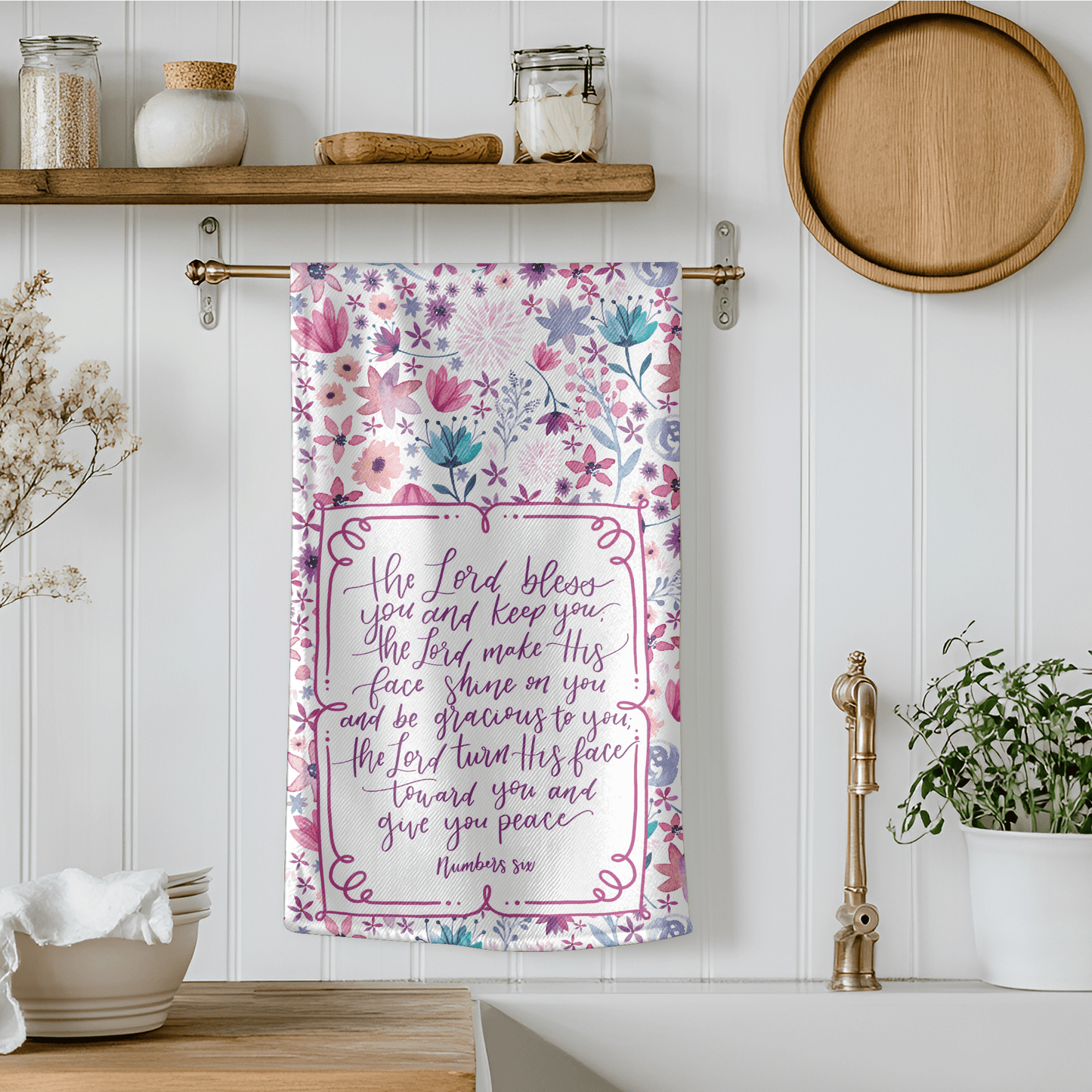 The Lord Bless You Tea Towel