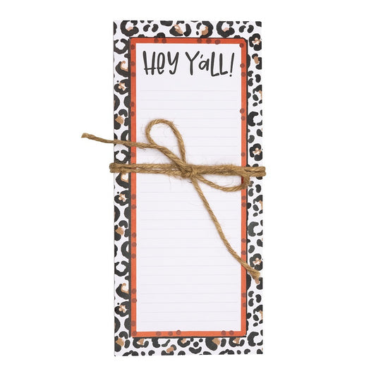 Juego de 2 blocs de notas magnéticos con texto "Hey Y'all"