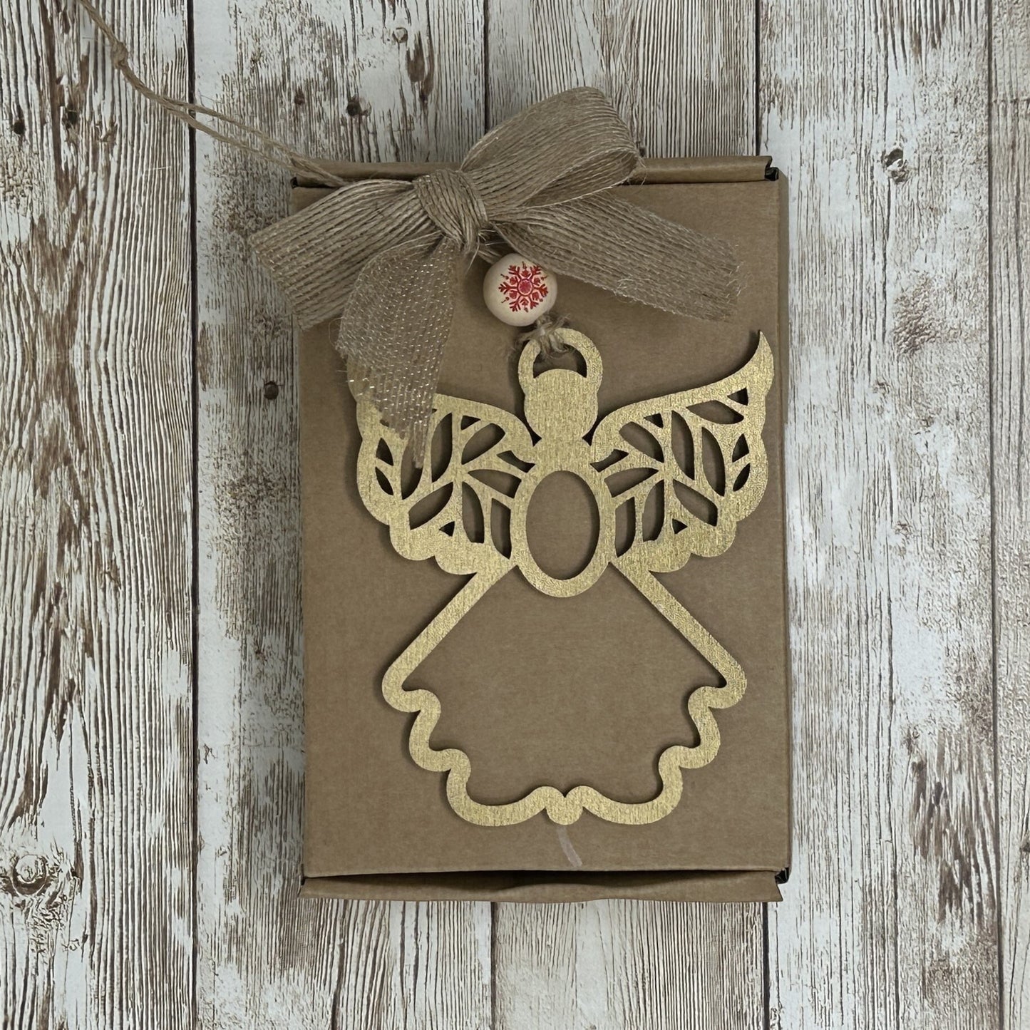 Divine Messenger Angel Wood Story Ornament Car Charm Hang Tag | Gift for Worship Leader