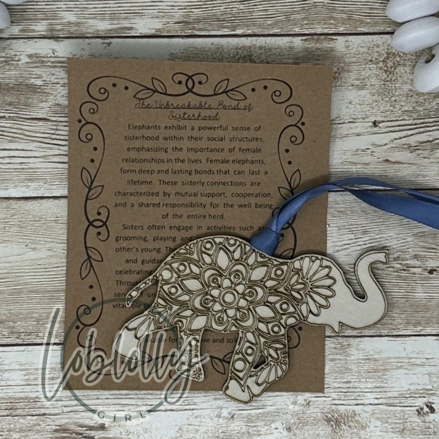 Sisterhood Best Friends Unbreakable Bond Mandala Elephant Ornament