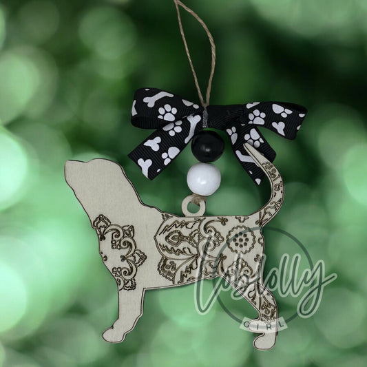 Adorno de perro con mandala de sabueso El vínculo del amor incondicional por la simpatía y la amistad con las mascotas, coleccionable artesanal