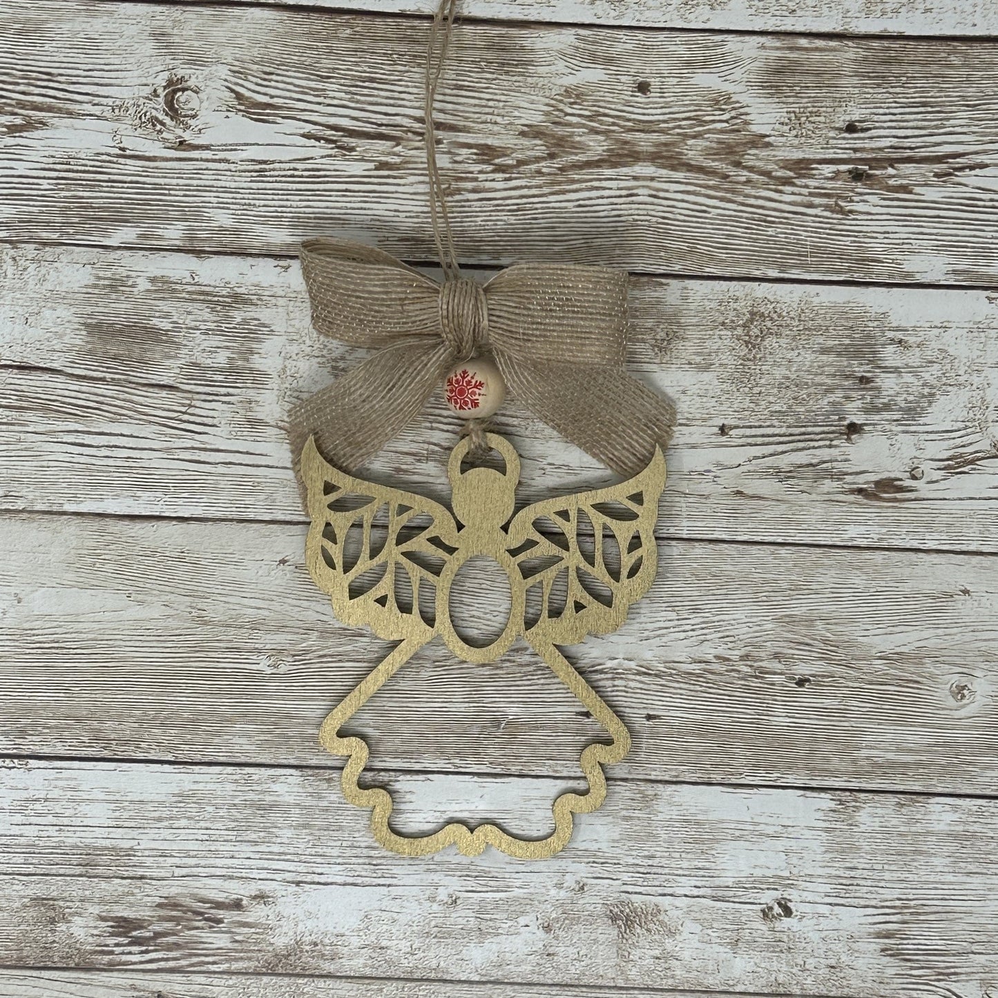 Divine Messenger Angel Wood Story Ornament Car Charm Hang Tag | Gift for Worship Leader