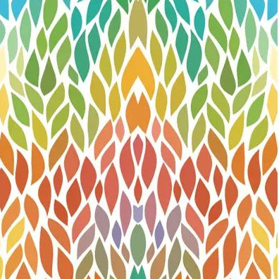 Leaves Mosaic Rainbow Guest Decoupage Napkins – 8.5” x 4.5” (Set of 2)